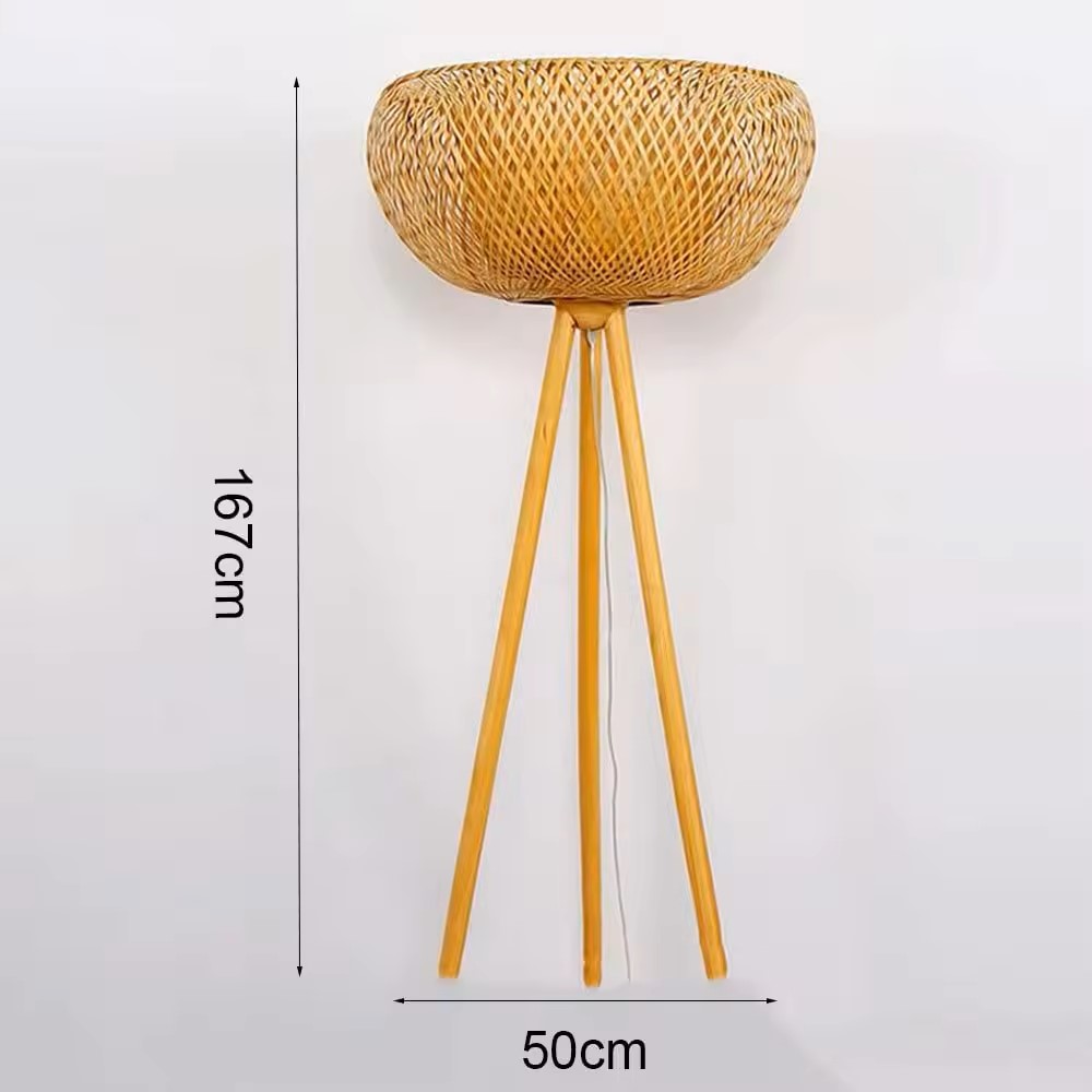 Rattan floor lamp