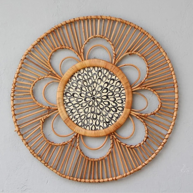 Rattan wall decor