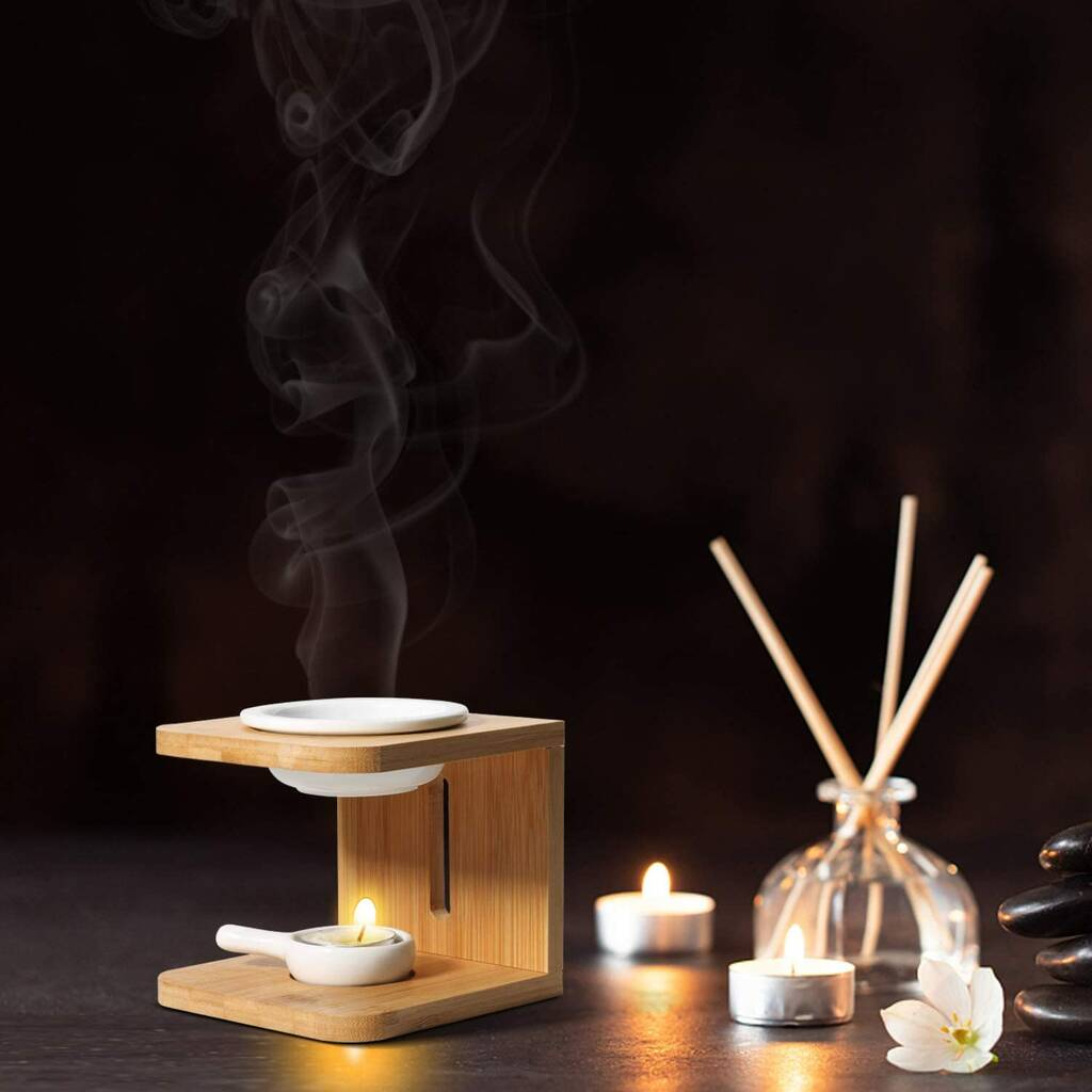Đèn xông tinh dầu bằng tre cho spa