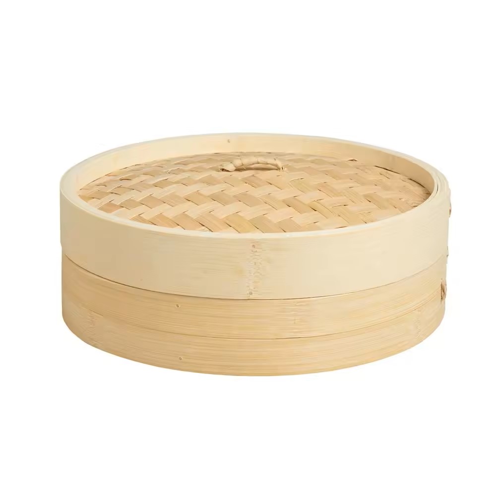 Bamboo Steamer With Lid/Food Steamer Pot 25cm