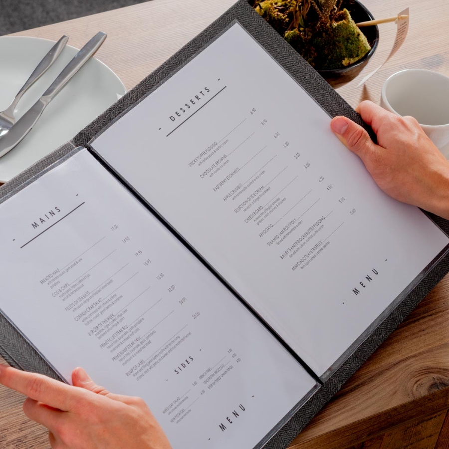 Bìa da menu góp phần hoàn thiện trải nghiệm thương hiệu tại nhà hàng, khách sạn và resort.