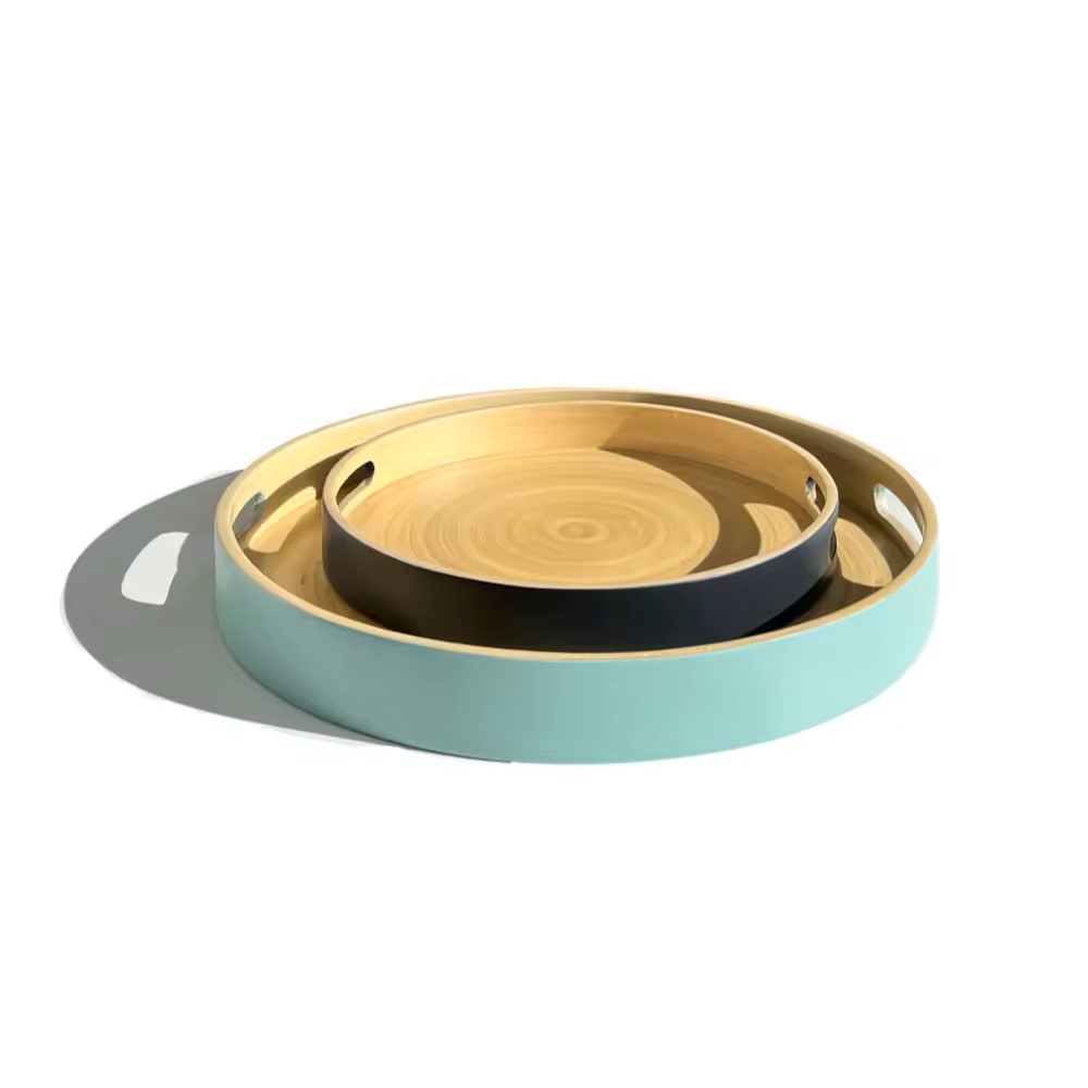lacquered-Spun-Bamboo-Tray-With-Handle